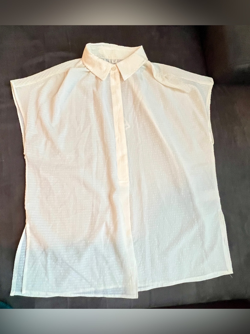 Mac Studio Sleeveless Blouse NWT Small Cream